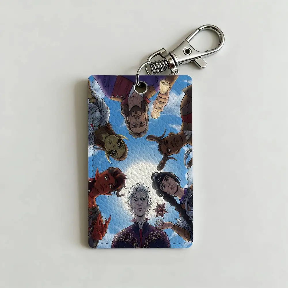 B-Baldurs A-Astarion G-Gate Badge Holder Keychain For Bank Business Work Card Holder Student Card Protective Case Bus Card