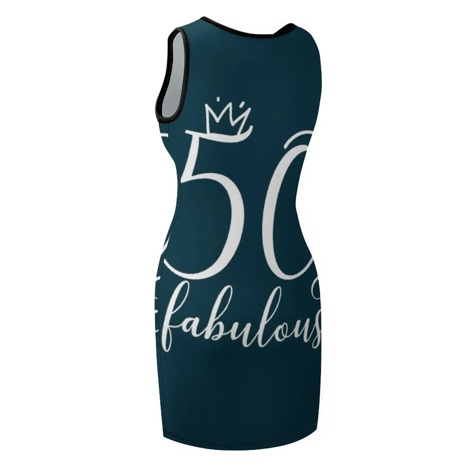 50. Geburtstag, 50. und fabelhaftes T-Shirt, ärmelloses Sommerkleid, Damenkleid, Damenkleider für Damen