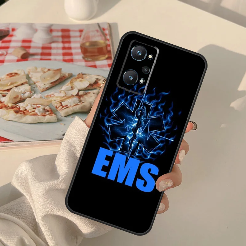 EMT EMS الإنقاذ الطبي ل Realme GT 7 Pro 6 5 GT 6T C67 C61 C55 C53 C51 C21Y C25S C75 11 12 13 14 Pro Plus Case