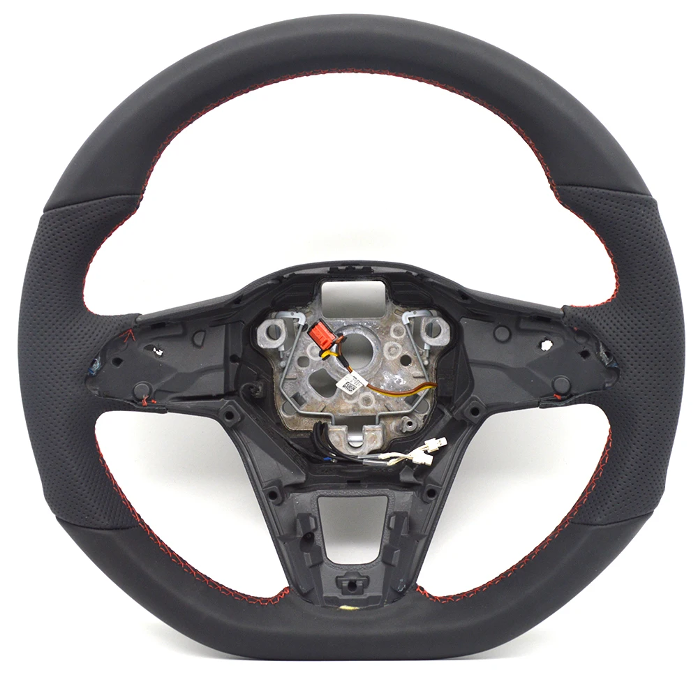 

Steering Wheel For VW EVO Platform Golf 8 Golf MK8 2020---Half Perforated Steering Wheel With Heated Paddles At The Bottom