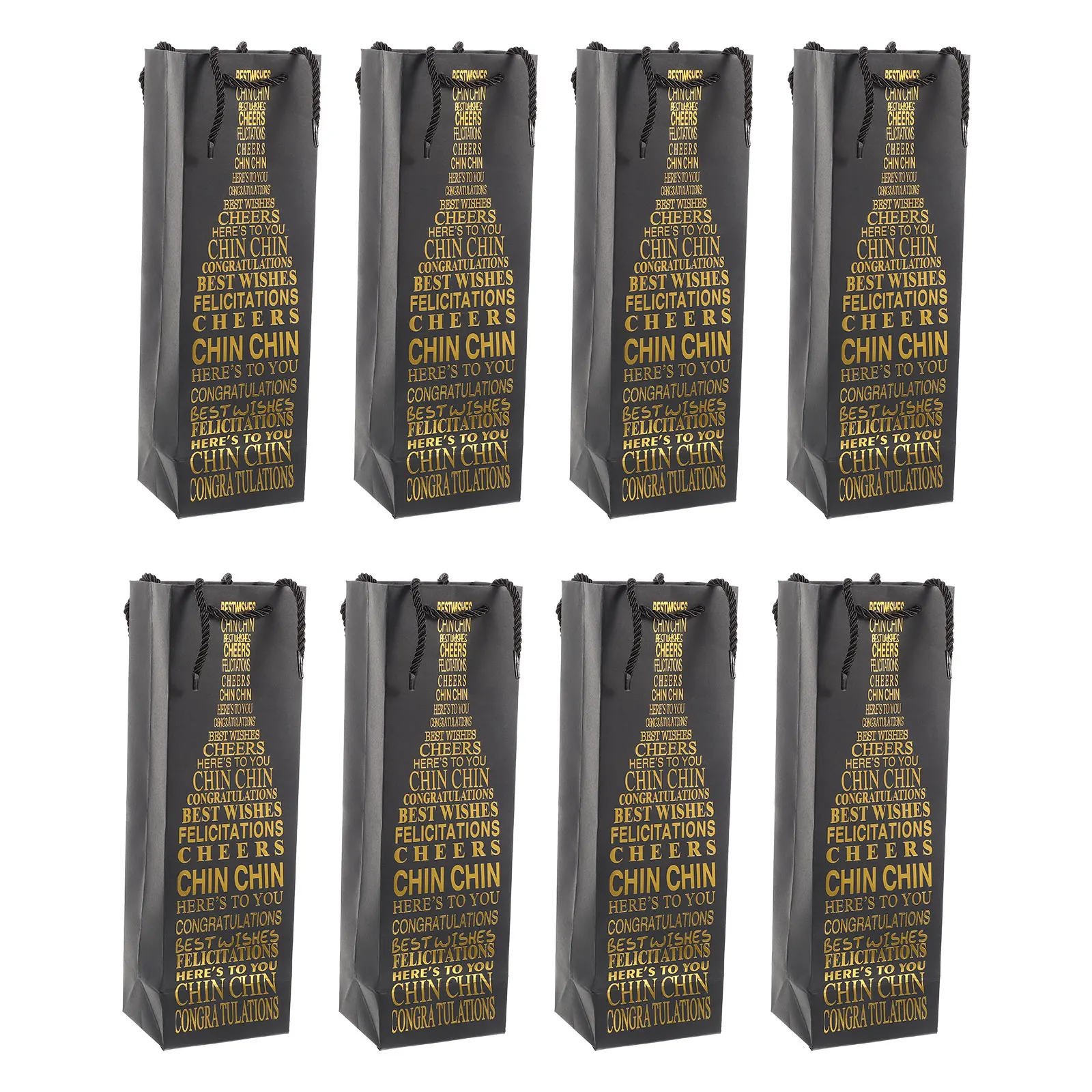 

10 Pcs Red Gift Bag Storage Paper Bottle Party Pouches Bags Portable Wrapping Storage Kitchen Bar Tools