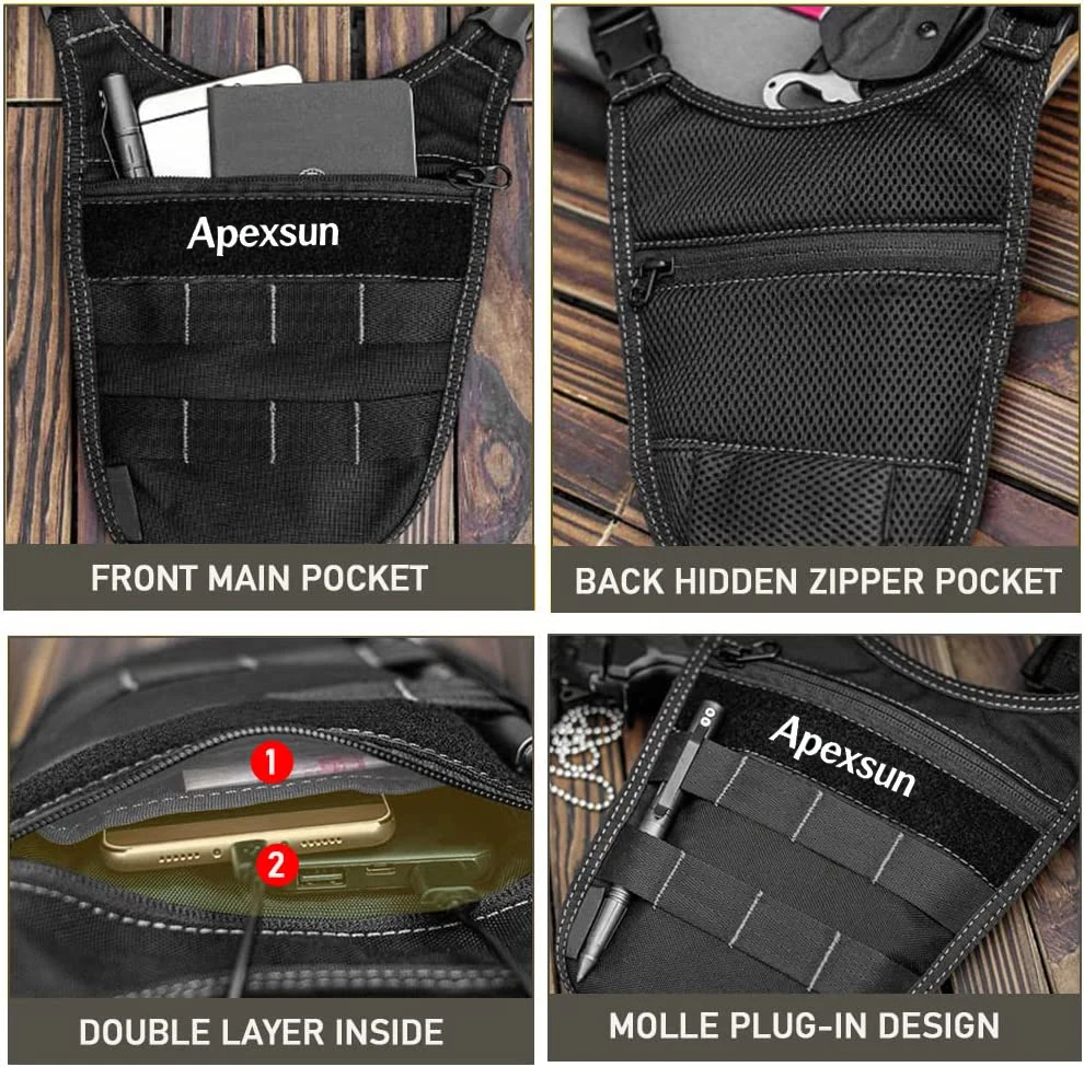 

Компактная мужская дорожная сумка через плечо APEXSUN с защитой от краж