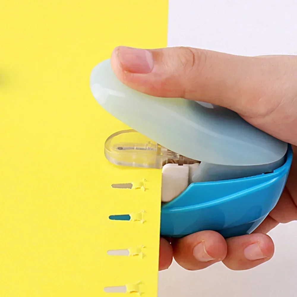 

1PC Stapleless Book Paper Stapling Stapler Mini Portable No Staples School Office Supplies