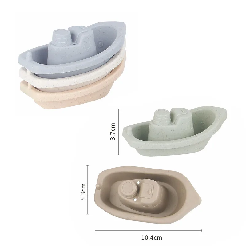 5PCS Baby Bath Toys Stacking Boat Toys Children Early Educational Intelligence Gifts Boat-shaped Beach Toys Kids Water Play Toys