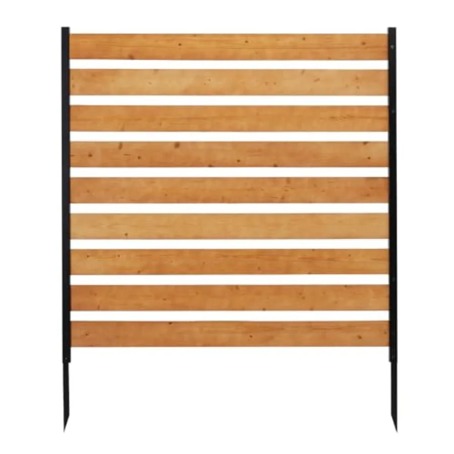 

Outdoor wood privacy fence screen panel 48x48 inch natural pine windproof enclosure for yard trash cans AC unit swimming pool g