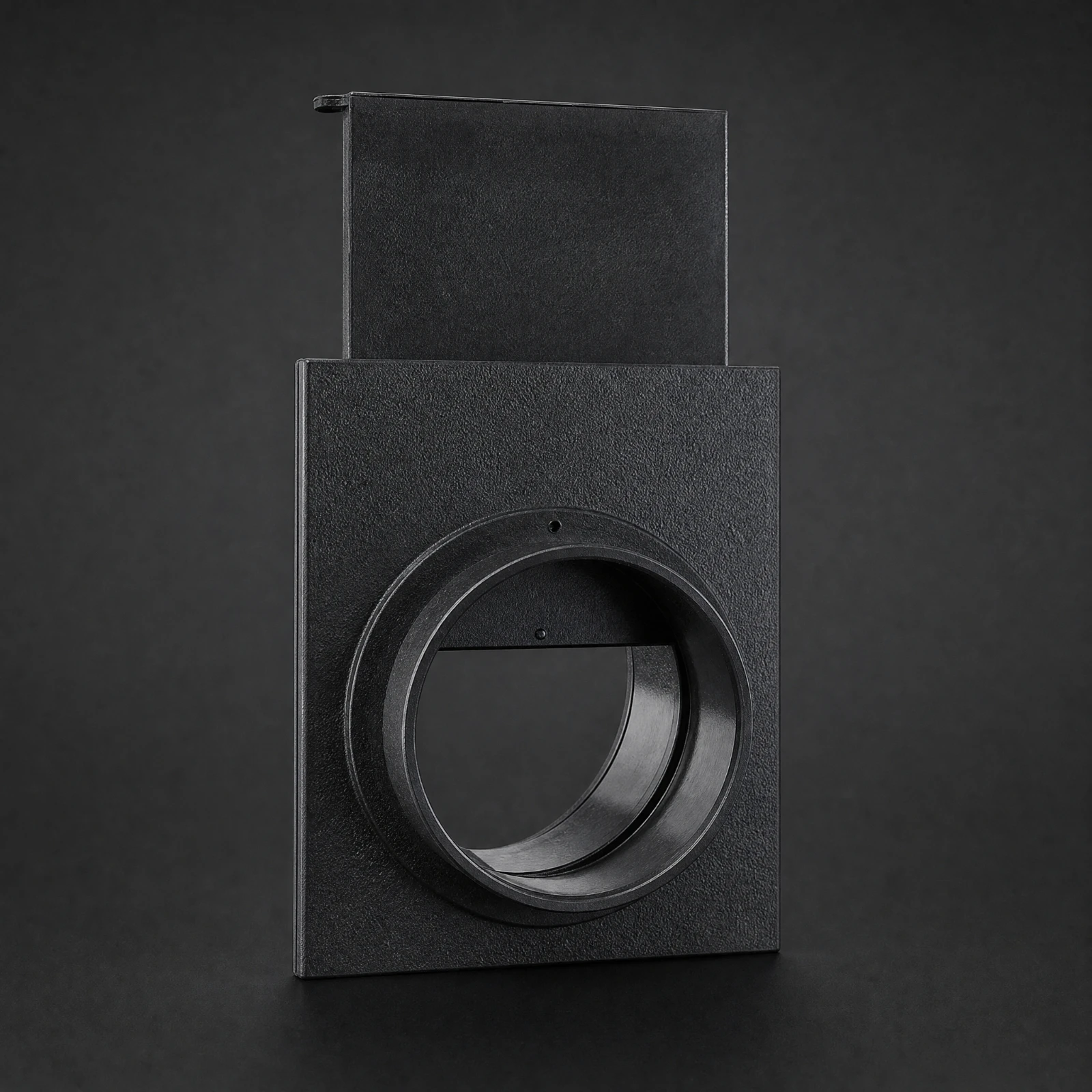 Dust Extraction Adapter Plate with 100mm Round Connection for Workshop Vacuum Hose Low Profile Rectangular Mounting Bracket