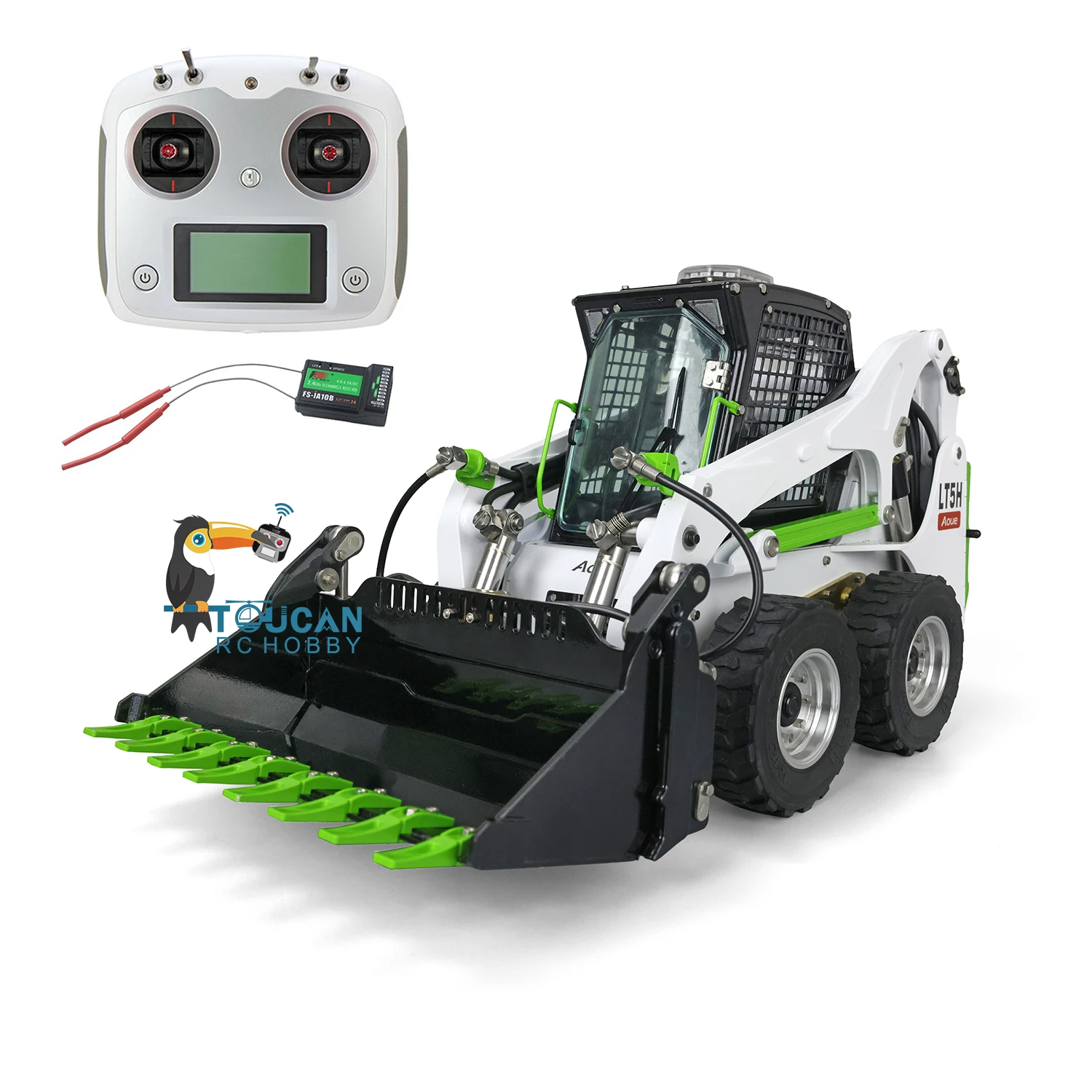 

Metel Hydraulic RC Loader Lesu 1/14 Aoue Lt5H Wheeled Skid-Steer I6S 10 Ch Radio Controller Rotating Light Thzh1280-SMT7