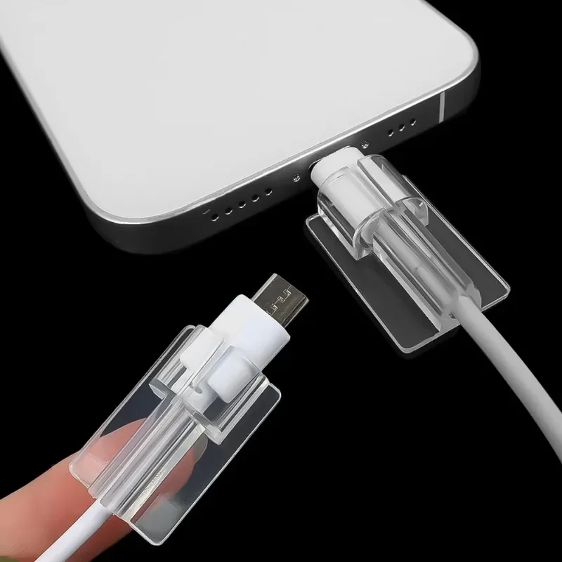 Organizador de Cable Protector de cargador para iPhone 14, 13, 12 Plus Pro Max, 18W, 20W, Kits de gestión de cables tipo C transparentes, cables de