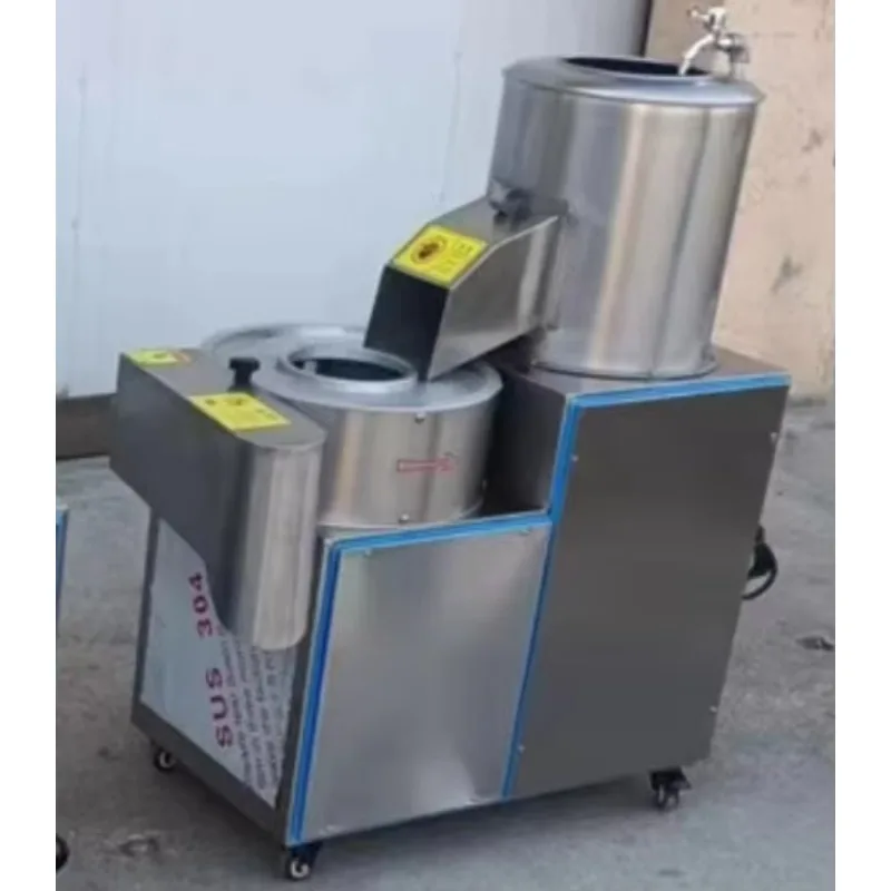 

New Industrial 304SS Sweet Potato Carrot Washing Peeling Machine Yam Potato Peeler and Cutter Potato Skin Removal Machine