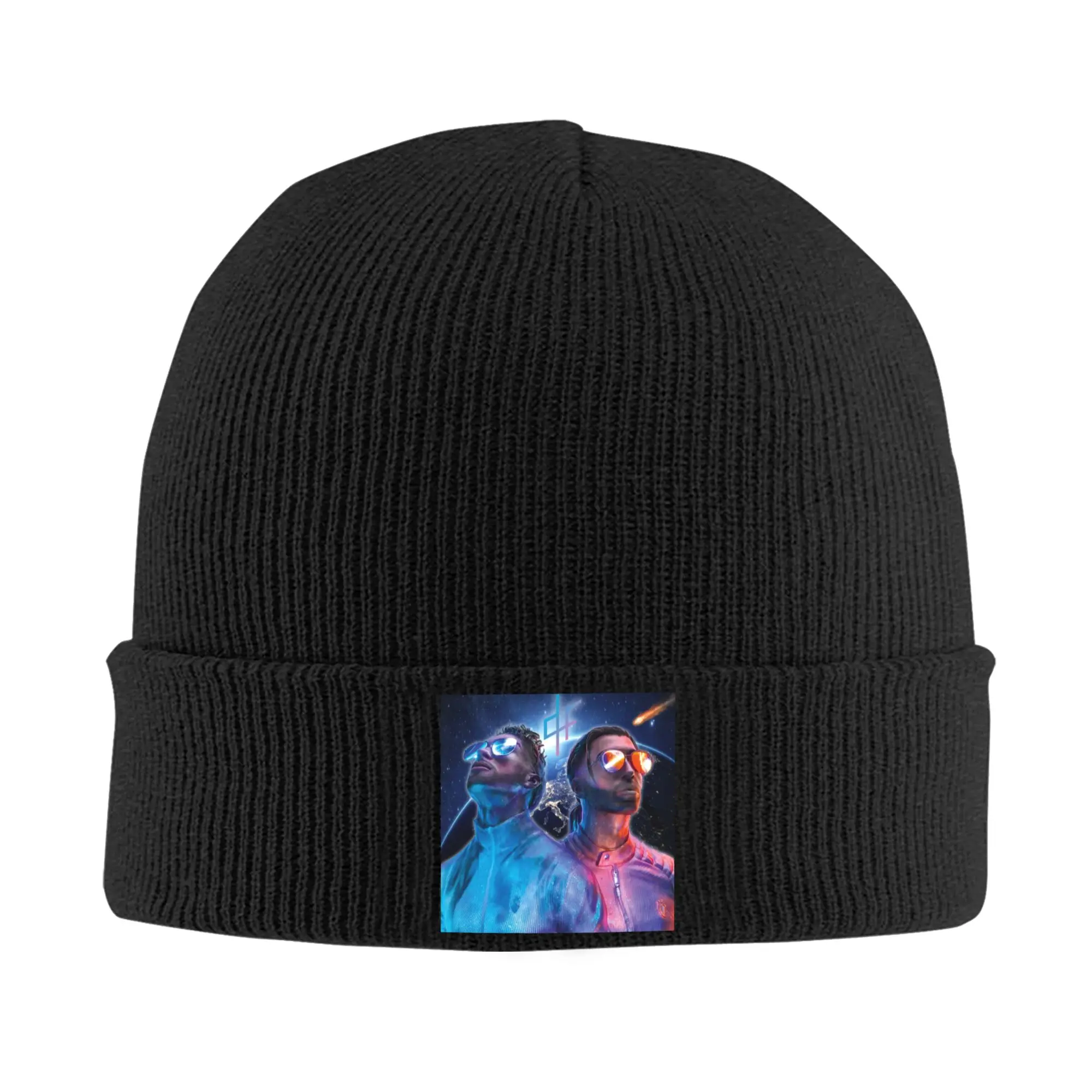 Custom French Rapper PNL QLF Skullies Beanies Caps Unisex Street Winter Warm Knitted Hat Adult Le Monde Chico Bonnet Hats
