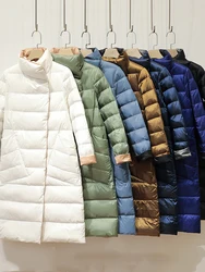 2025 Dames dubbelzijdig donsjack Witte eendendonsjas Winter Double Breasted Warme parka's Sneeuw uitloper