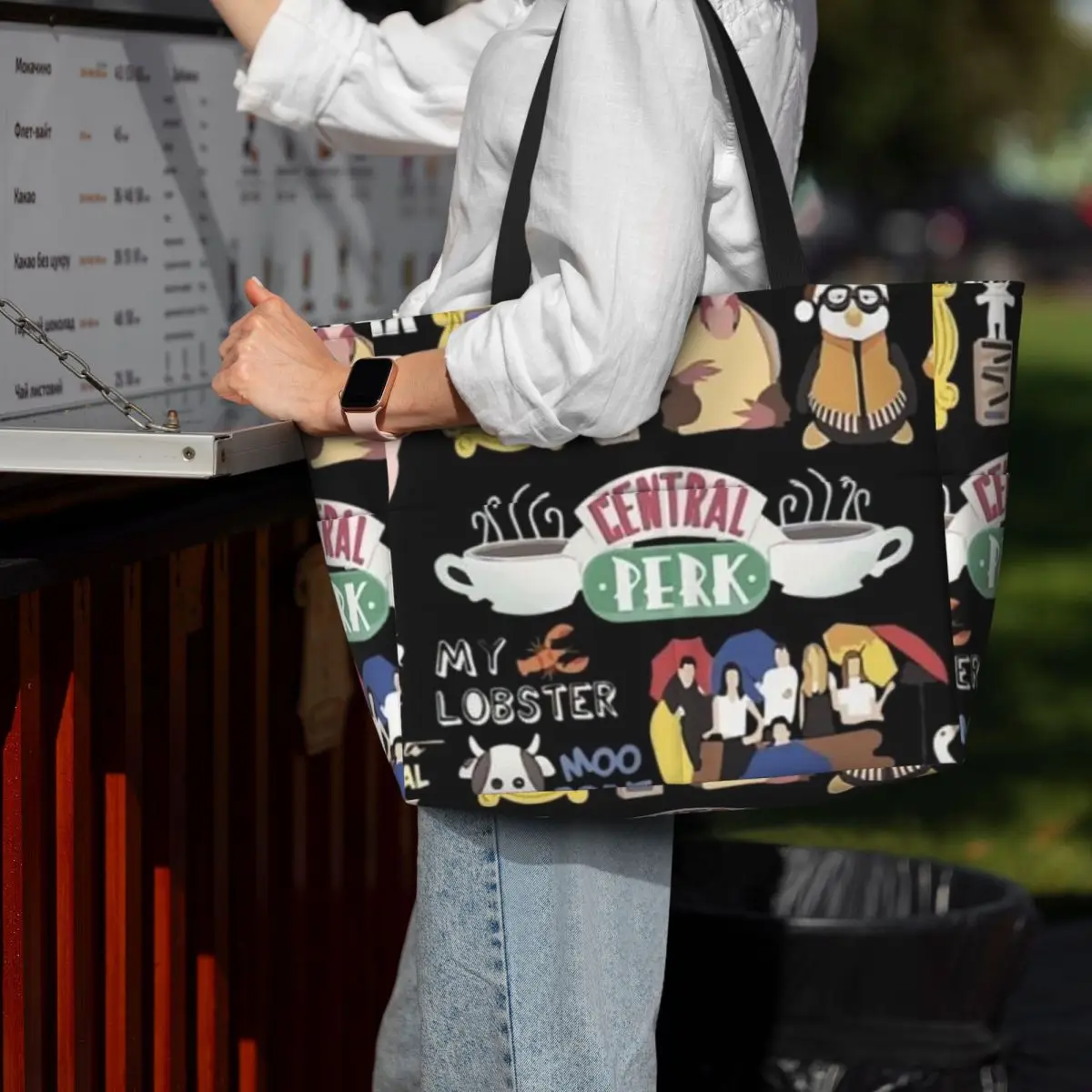

Unisex Funny Friends Collage Beach Tote Bag Sport Gym Yoga Duffle Large Tote Bag Women Travel Bag Fitness bag