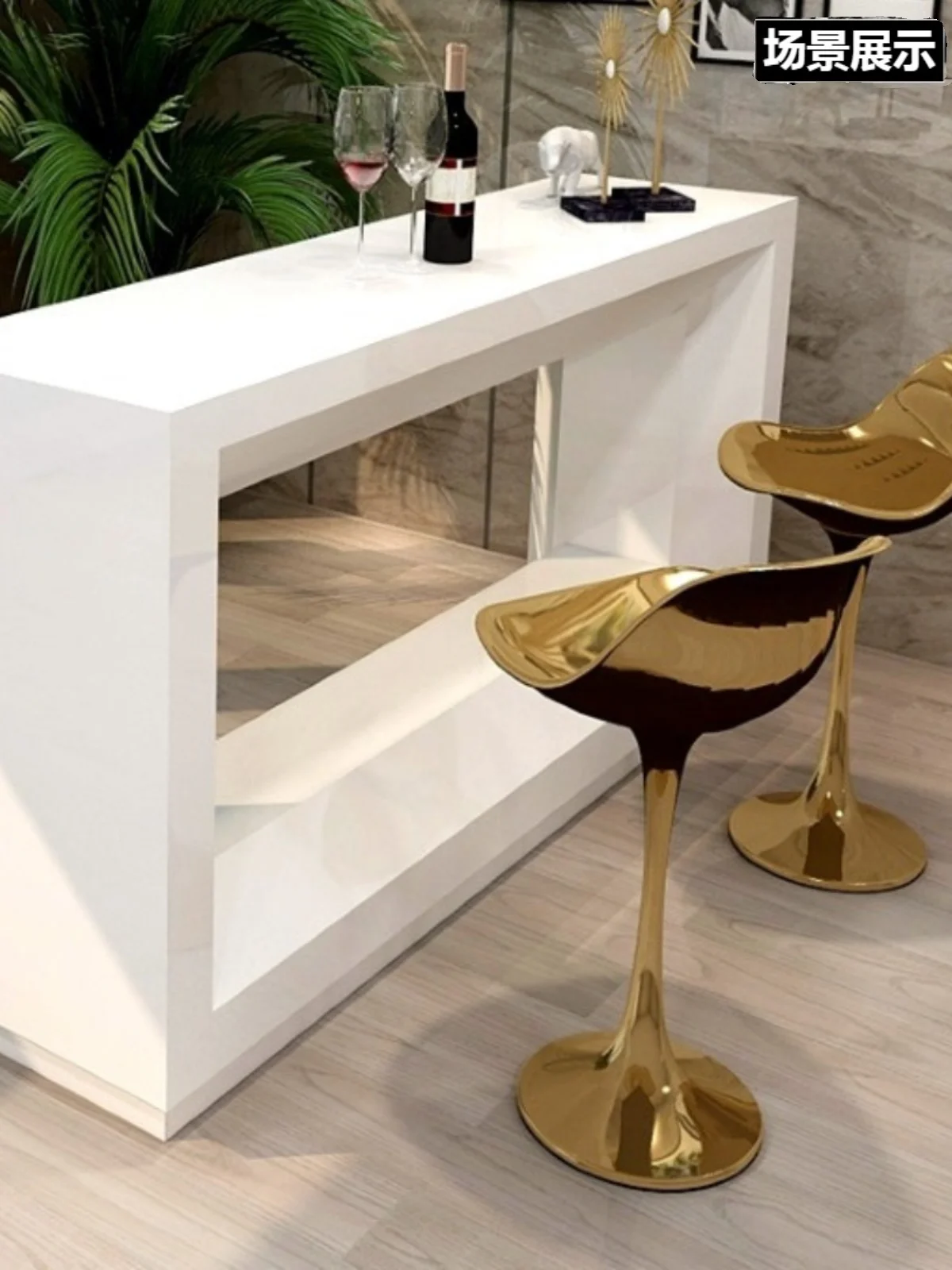 Light luxury household, simple modern partition, foyer, bar table