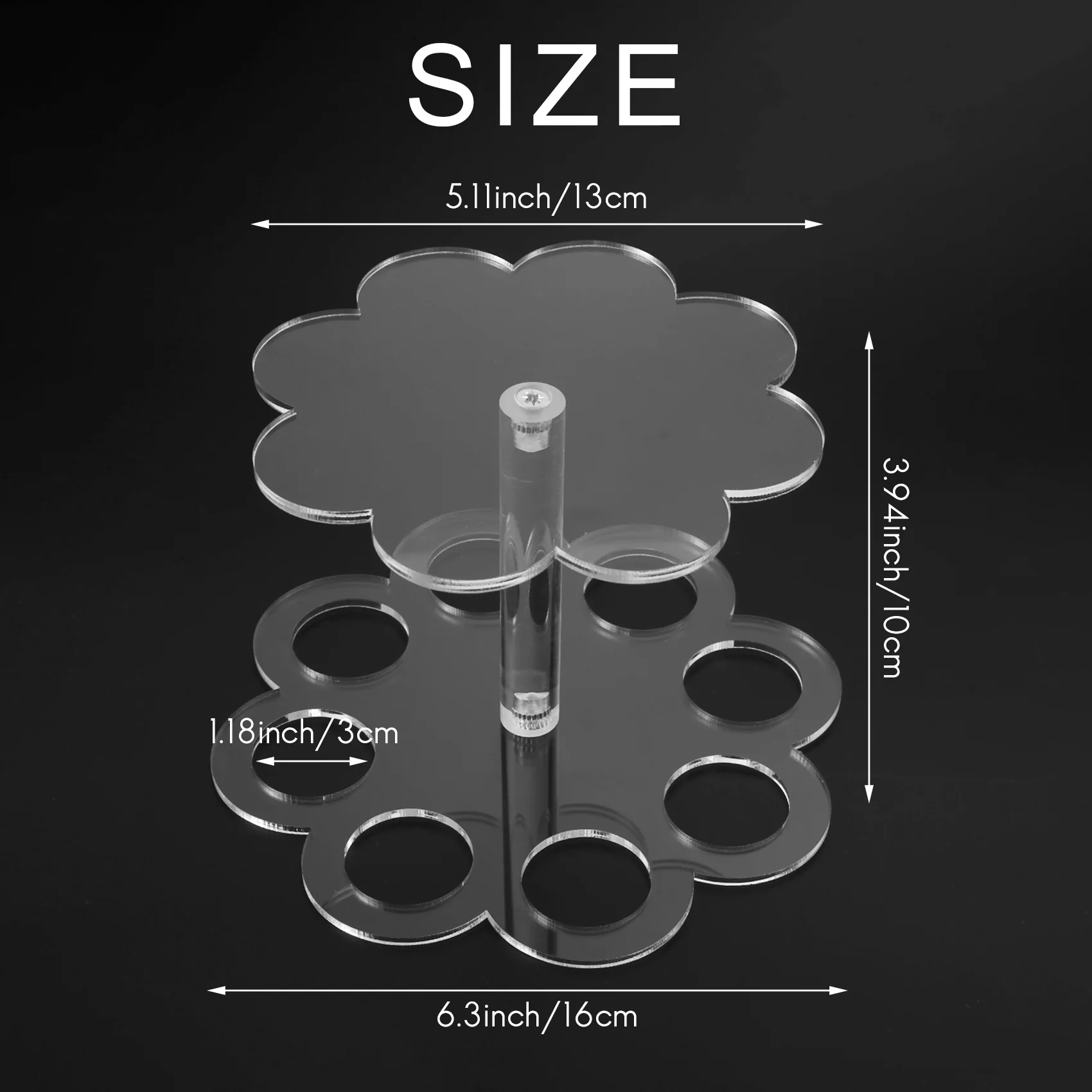 

A013 Detachable 8 Holes Acrylic Ice Cream Cone Holder Stand