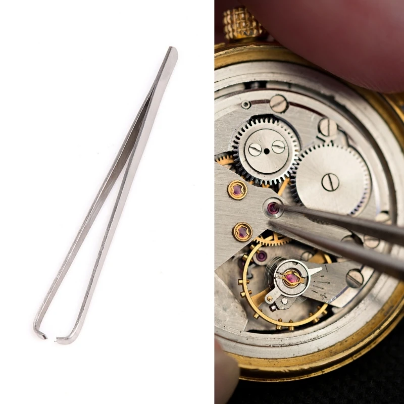 1pcs Watch Repair Tool Professional Stainless Steel Curved Tweezer Watchmaker Detail Repair Tools for Mechanical Quartz