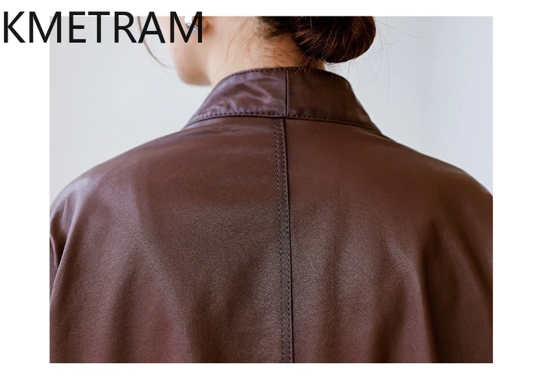 Damska kurtka ze 100% prawdziwej skóry owczej, luksusowa, krótka, z dekoltem w serek, oryginalne skórzane kurtki damskie, nowości w odzieży wierzchniej, jesienne ubrania 2025, дубленка