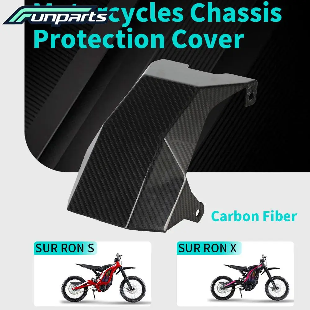 

Funparts Motorcycles Chassis Protection Cover Carbon Fiber For Surron Light Bee S/X S X Parts Dirt Bike Electric E-bike