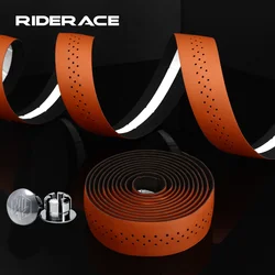 RIDERACE-Cinta para manillar de bicicleta, cinta antideslizante de PU EVA, transpirable, amortiguación, antivibración