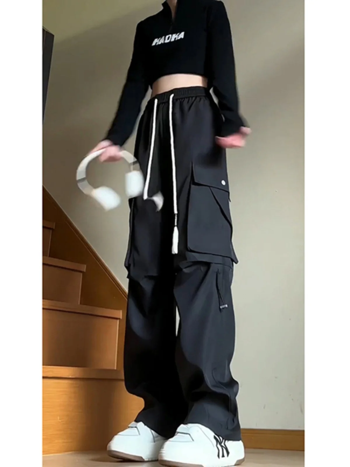 Cleanfit Men's High Street Sle Outdoor Long Cargo Pants Advanced Sensation Straight Leg Casual Trousers for Youth