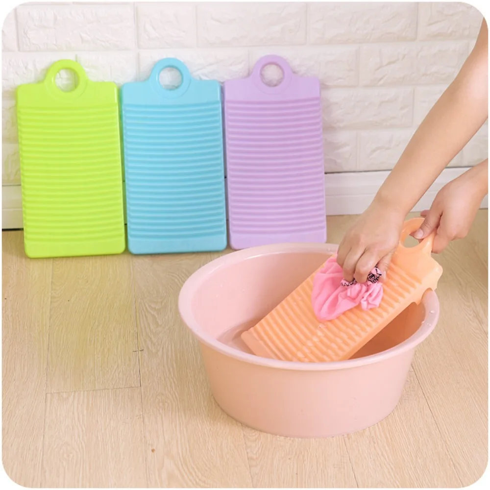 Non Slipping Mini Washing Board Hanging Thicken Plastic Washboard Cleaning Tool Clothes Underwear Socks Laundry Cleaning Tool