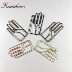 Fromthenon Vintage Hand Shaped Bookmark Metal Paper Clips Classic Travelers Notebook Accessories for Travelers Planner