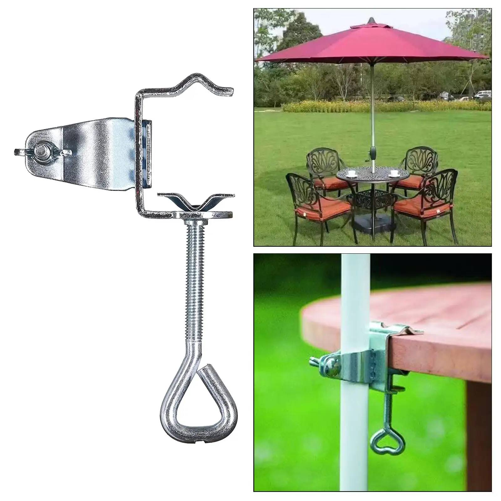 Premium Umbrella Mount Clamp Stand Fixed Clip for Beach Courtyard Patio