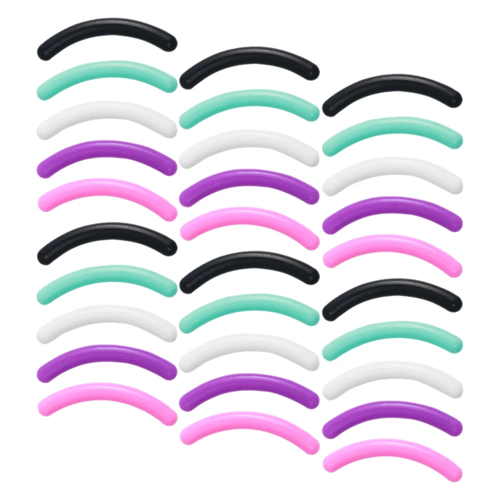 

30 Pcs Eyelash Curler Strip Refill Pads High Elasticity Curling Clip Silica Gel Curlers