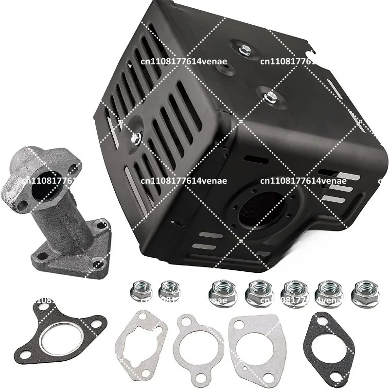 Engine Exhaust Muffler Kit for GX390 GX420 188F 190 Engine Muffler Elbow