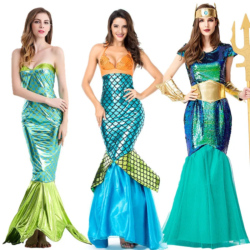 

Mermaid Costume Roleplay loween Nightclub Bar Stage Princ Miss Performance Clothing Women's Traditional Ethnic Stage Co...