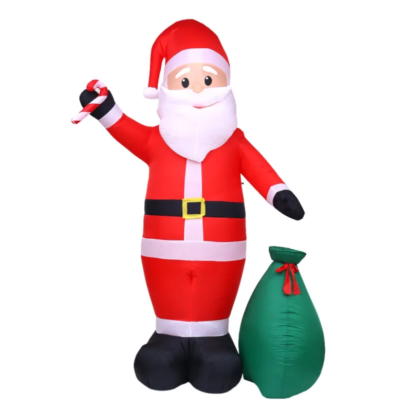 Decoración navideña inflable gigante de 3,6 M, Papá Noel con luz LED, con bolsa de regalo, decoración de césped para patio al aire libre para vacaciones de Navidad