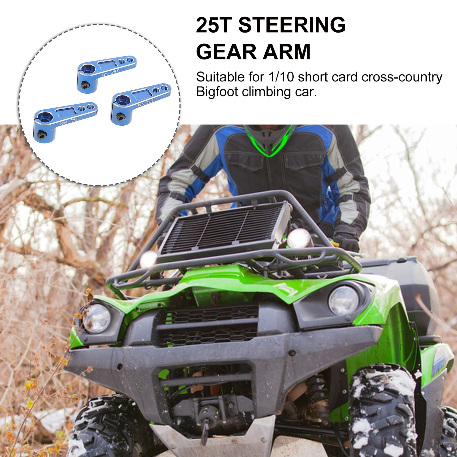 

3Pcs Rc Car Arm Aluminum Alloy Replacement Remote Control Precise Steering Rod for 110 Scale Off Road Trucks