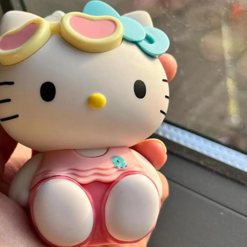 헬로키티 애니메이션 피규어 키체인 귀여운 온도 변화 색상 변하는 가방 걸이 만화 펜던트 장식 선물