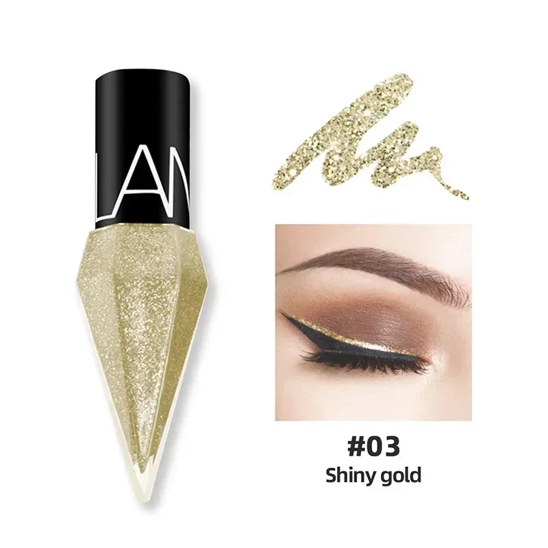 Diamant glänzende Eyeliner Lidschatten wasserdicht Silber Roségold Farbe Glitter Pailletten Eyeliner Lidschatten Make-up Schönheits kosmetik