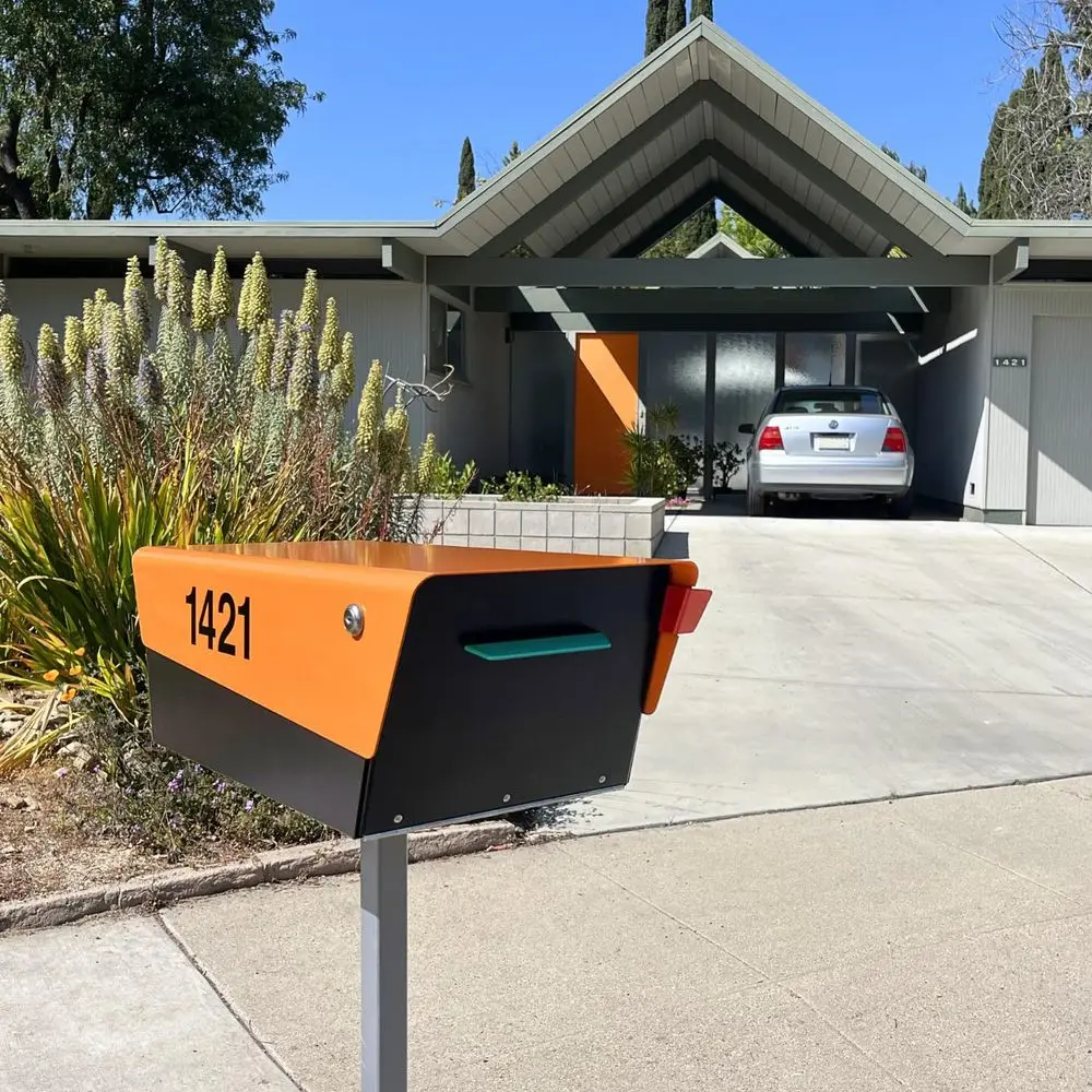 USA Modern Locking Curbside Mailbox Custom Color Combination