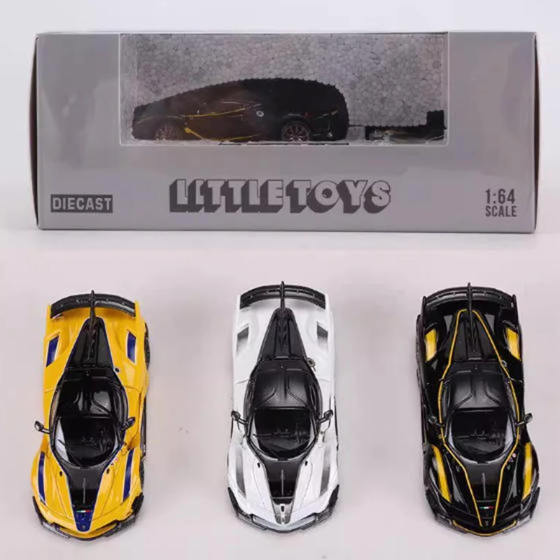 

Littletoy 1:64 FXXK EVO может открыть заднюю крышку, модель автомобиля из сплава, классический сувенир для взрослых, подарок, статический дисплей