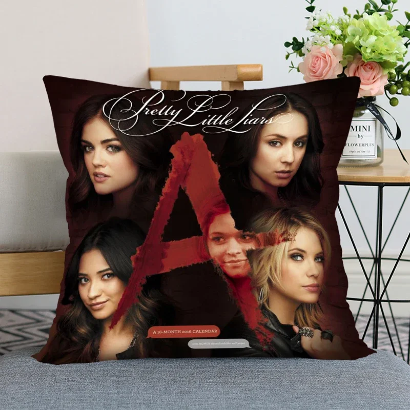 New Pretty Little Liars Copertura del Cuscino Camera Da Letto Home Office Decorativa Federa Piazza Della Chiusura Lampo caso Cuscino di Raso Molle