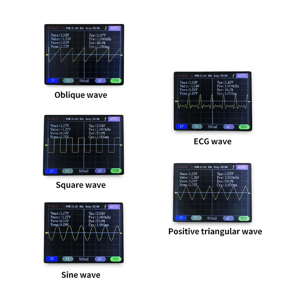 DSO150 Handheld Digital Oscilloscope 200kHz Bandwidth 1 Channel 2.4in Display 1MSa/s Support 80KHz PWM Firmware Update Assembled