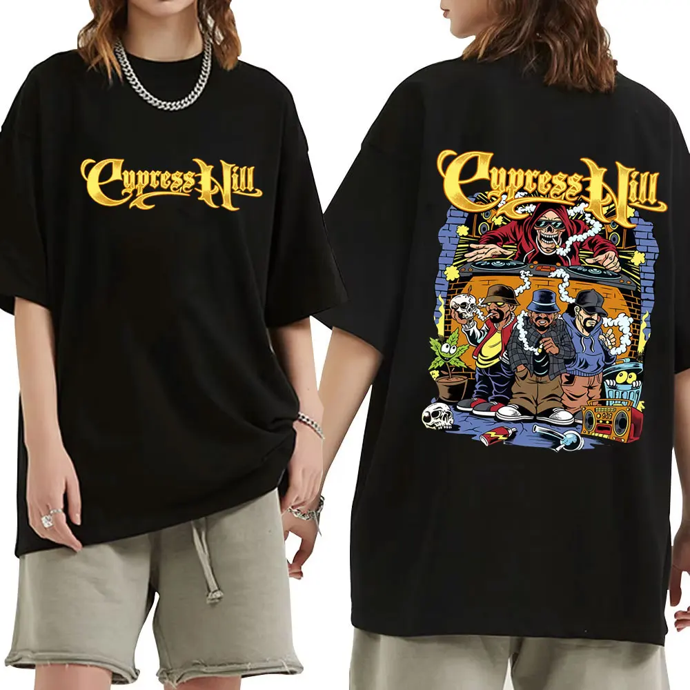 

Hot Rapper Cypress Hill Skeleton Graphic T-shirt Summer Men Women Hip Hop Retro Oversized Streetwear Male Fashion Trend T Shirts