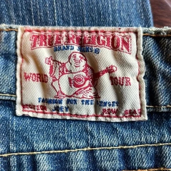 جينز بوذا مطرز عتيق Y2k سروال نسائي قوطي 2000s ملابس هيب هوب جيب جينز فضفاض منخفض الخصر بنطال واسع الساق #4