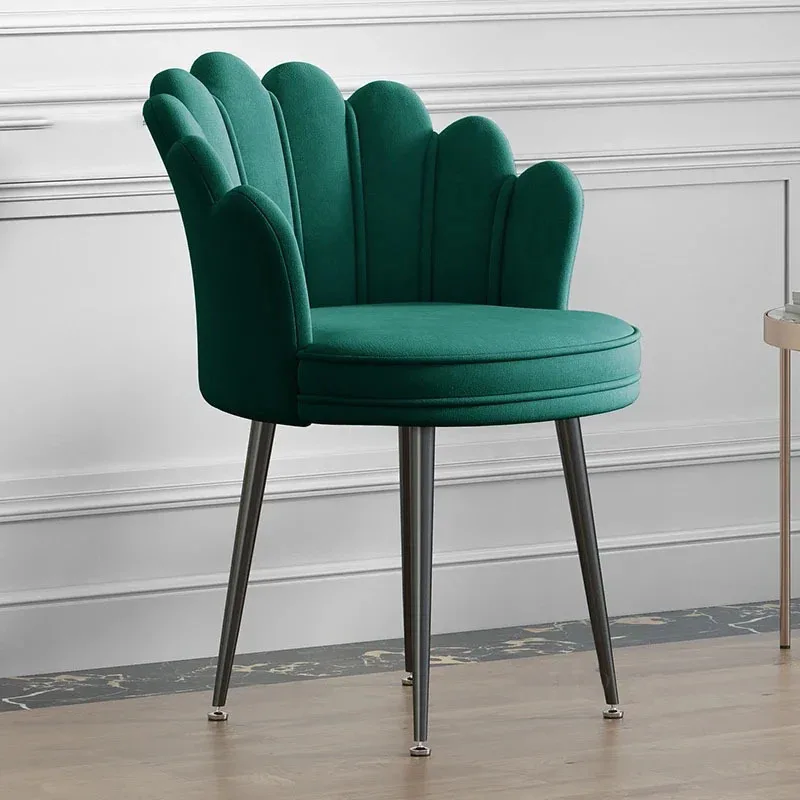 

Simple Modern Velvet Chair For Home Furniture Backrest Living Room Chair Dining Room Light Luxury Gold Leg Kitchen Dining Chair