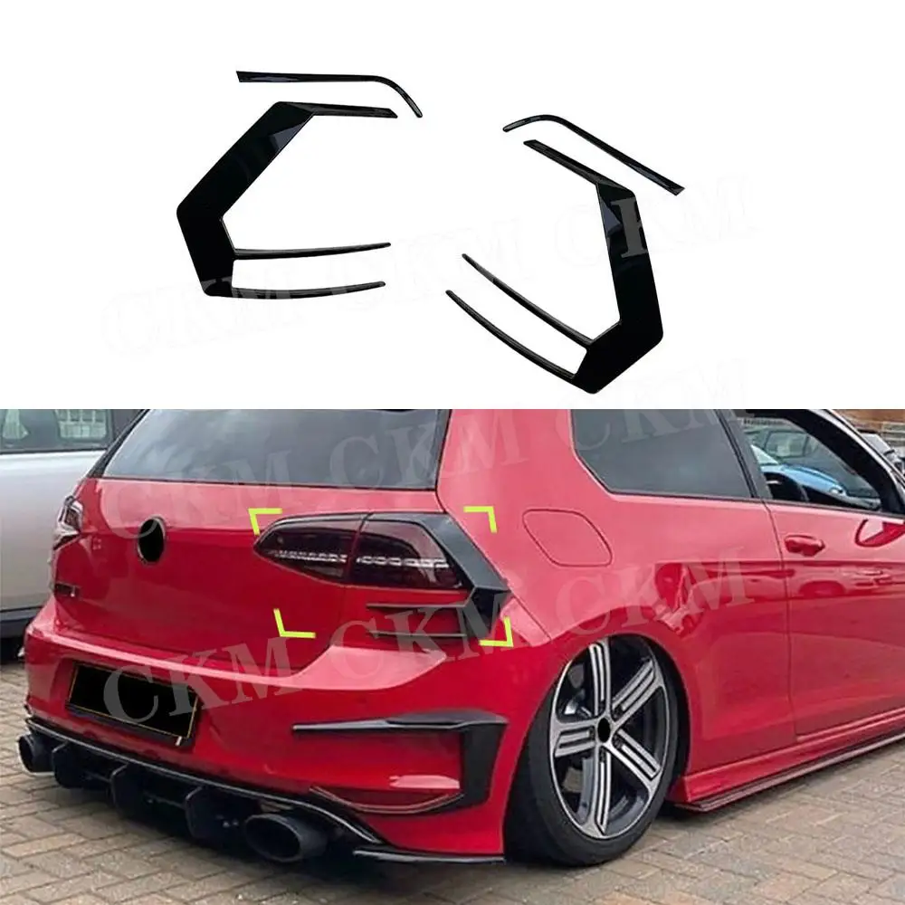 

Car Rear Lamp Trim Cover Frame Strip Canards Spoiler For Volkswagen VW Golf 7 GTI Mk7 2012-2015 for Golf 7.5 MK7.5 2016-2019