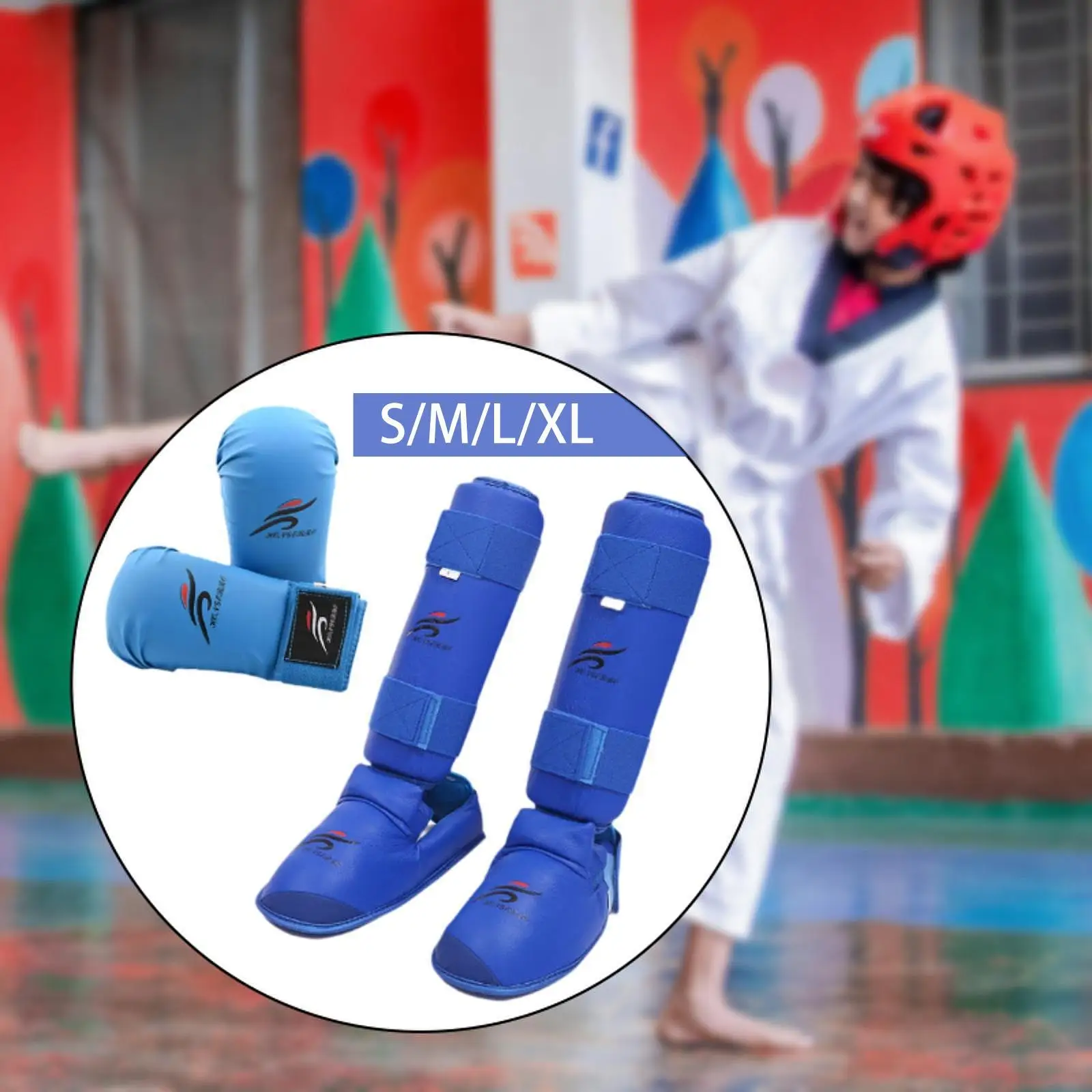 

Набор снаряжения для спарринга для каратэ, аксессуары, защитные удобные принадлежности, перчатки для голени