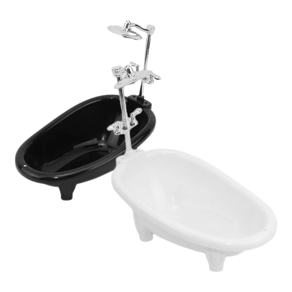 2 Pcs Bathroom Accessories Mini Bathtub Bathtubs for Dolls Dollhouse Toys Set Simulation Washing Plastic