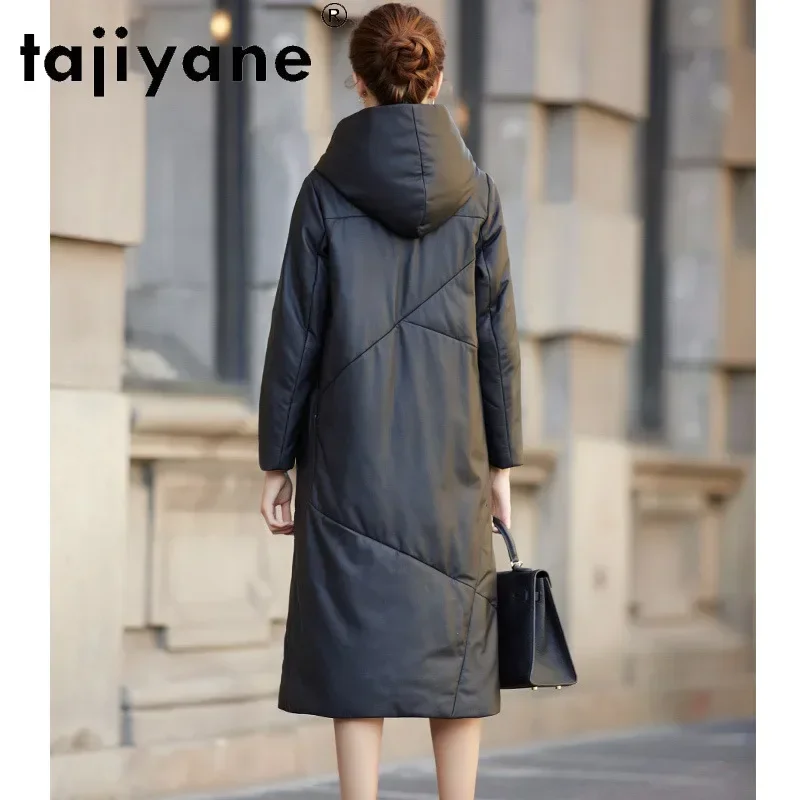 Tajiyane Winter Coats and Jackets Women Real Sheepskin Jacket Woman White Duck Down Coat Hooded Long Cloth Abrigo Mujer TN1331