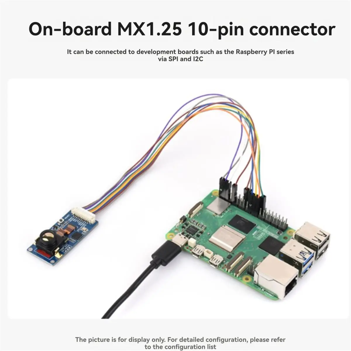 Far-Infrared Thermal Imaging Sensor for with SPI/ Interface 25 FPS Onboard MX1.25 10PIN 44° View