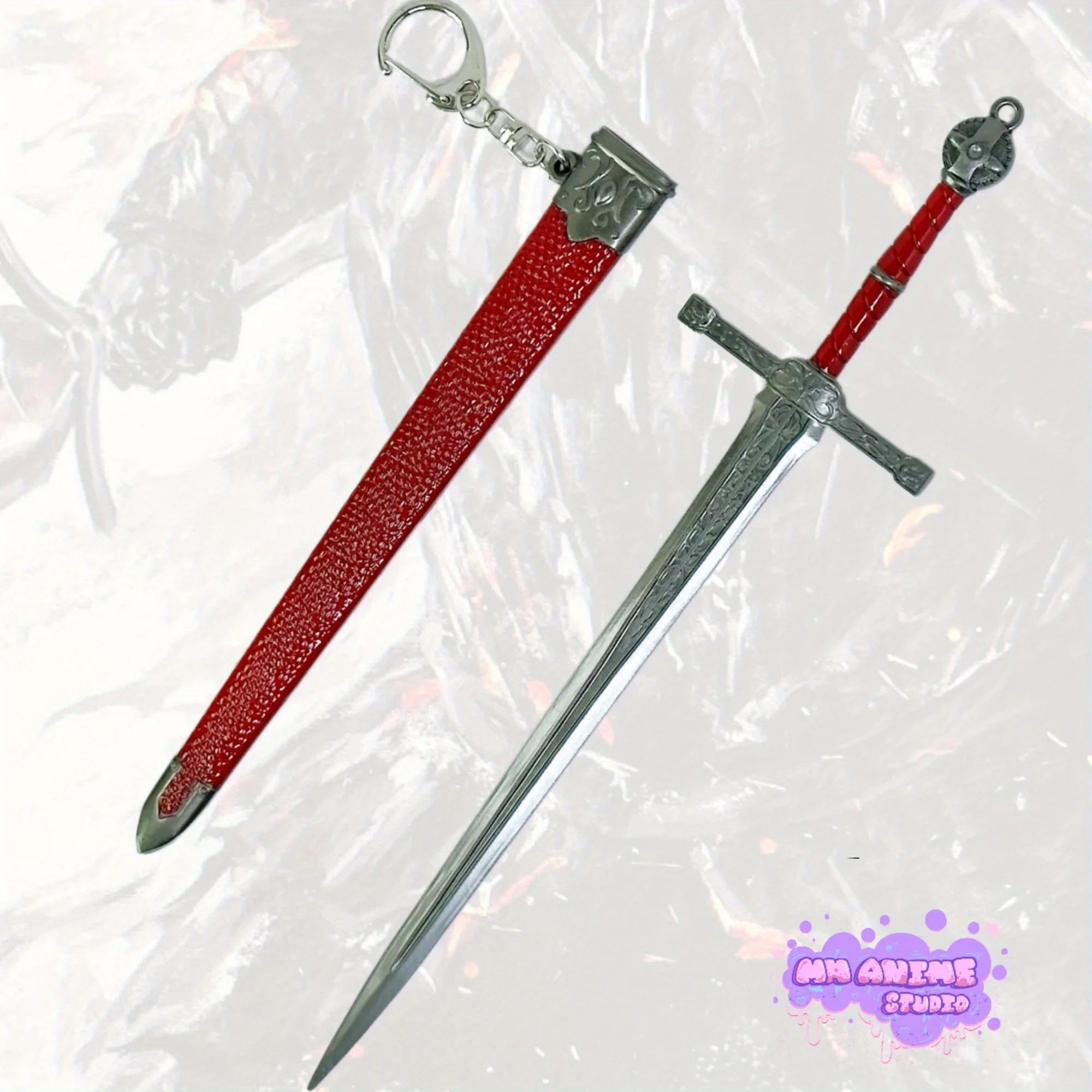 9.8 inch Elden Lordsworn's Rechte Zwaard Metalen Katana Zwaard Originele Samurai Sabel Ninja Mes Cosplay Accessoires Prop Speelgoed