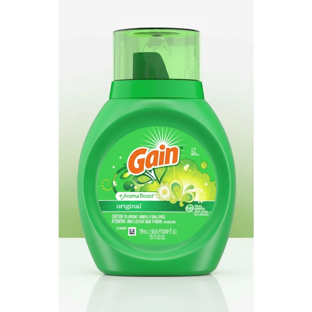 

Powerful Liquid Laundry Detergent, Original Scent, 16 Loads per Bottle, Pack of 6 - Ideal for Families and Busy Households