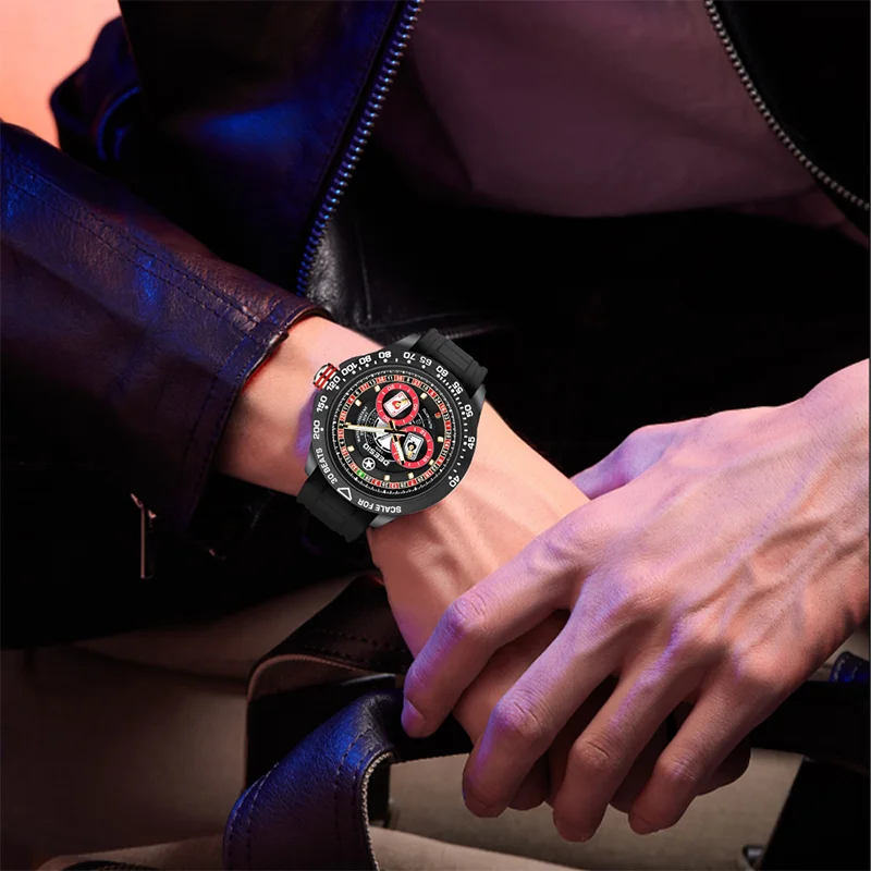 Deesio Poker Nuovo design Orologio meccanico da uomo orologio automatico Orologio da polso da uomo alla moda alla moda Luminoso regalo di Natale impermeabile