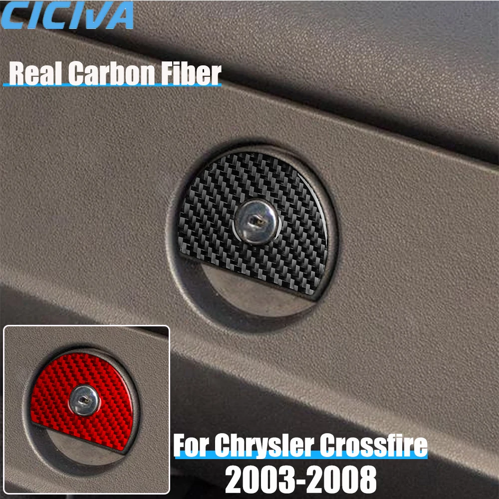 

Real Carbon Fiber Car Accessories Glove Storage Handle Cover Soft Sticker For Chrysler Crossfire 2003 2004 2005 2006 2007 2008