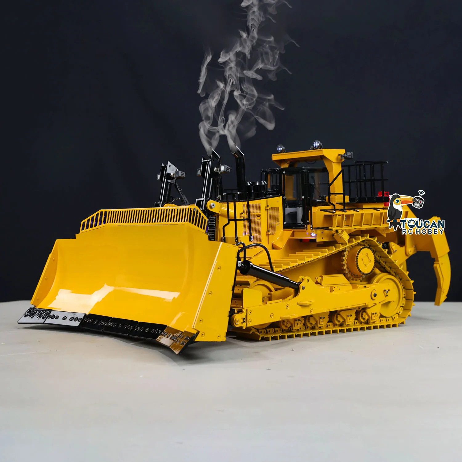 Bulldozer RC hidráulico de Metal a escala 1/14 D11T RTR Vehículo de construcción de Control remoto con funciones realistas para adultos